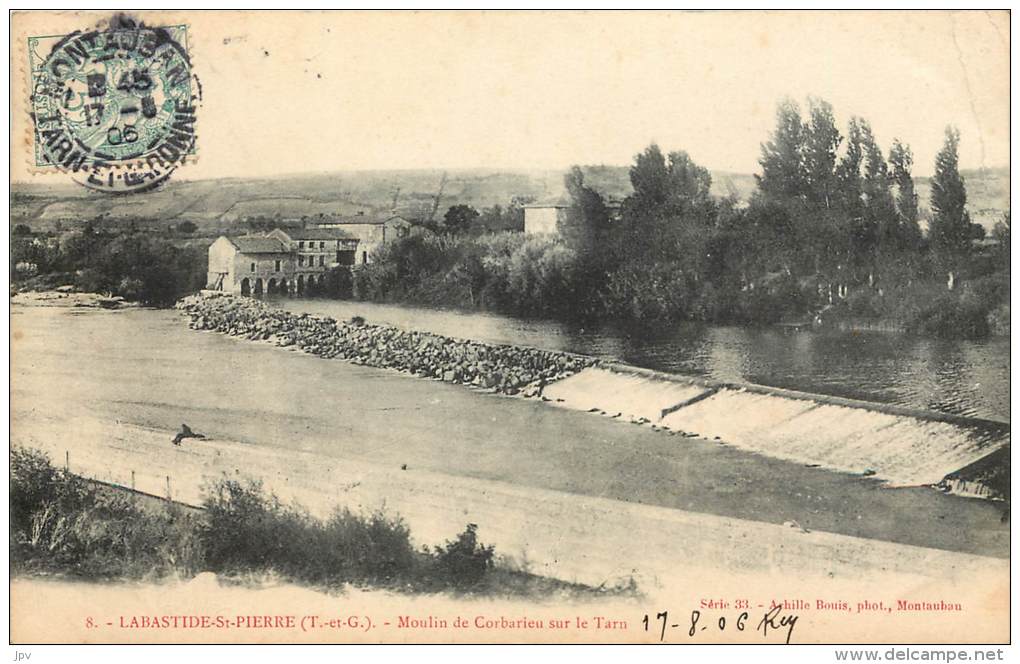 LABASTIDE SAINT PIERRE . MOULIN DE CORBARIEU SUR LE TARN .