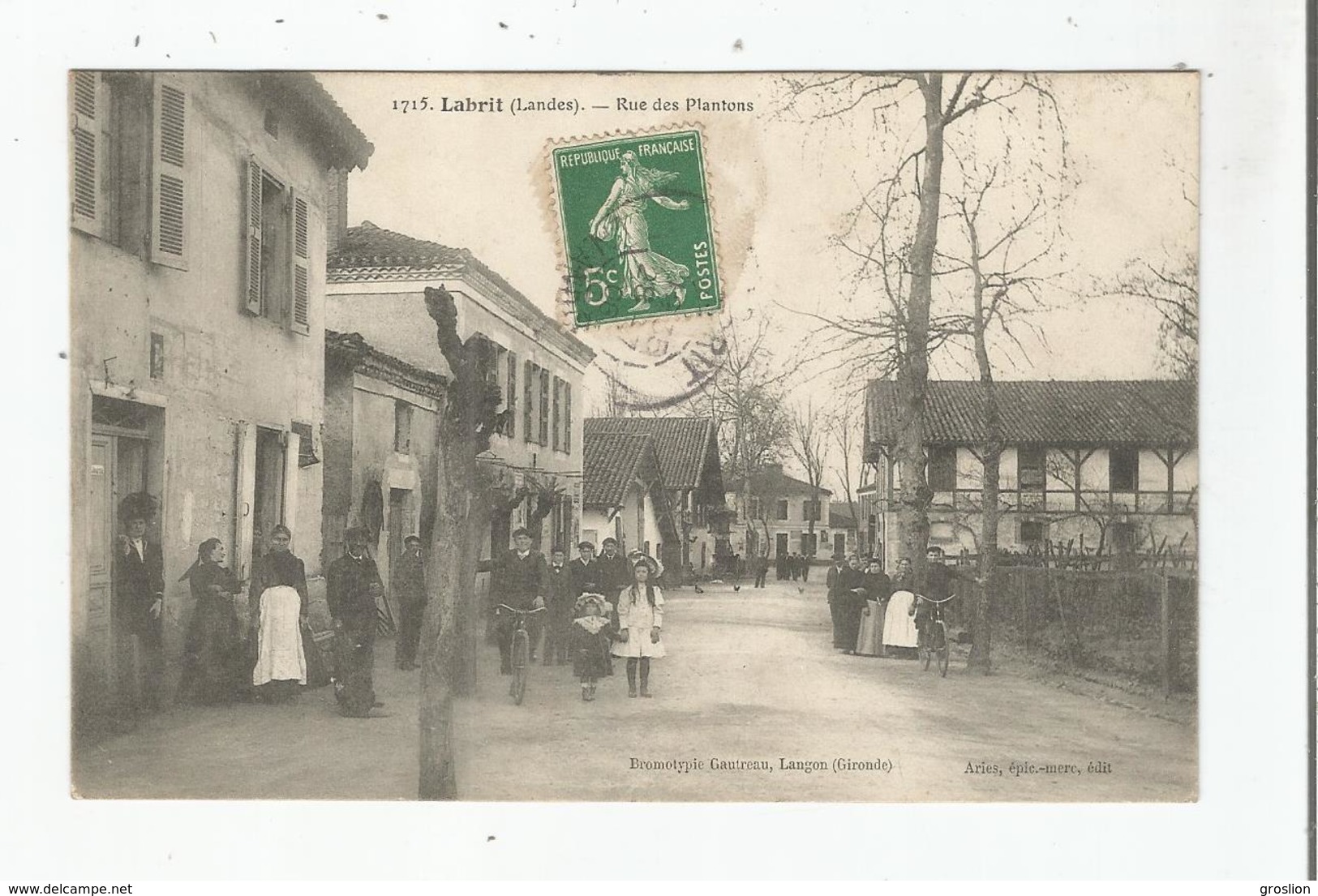 LABRIT (LANDES) 1715 RUE DES PLANTONS (BELLE ANIMATION) 1908
