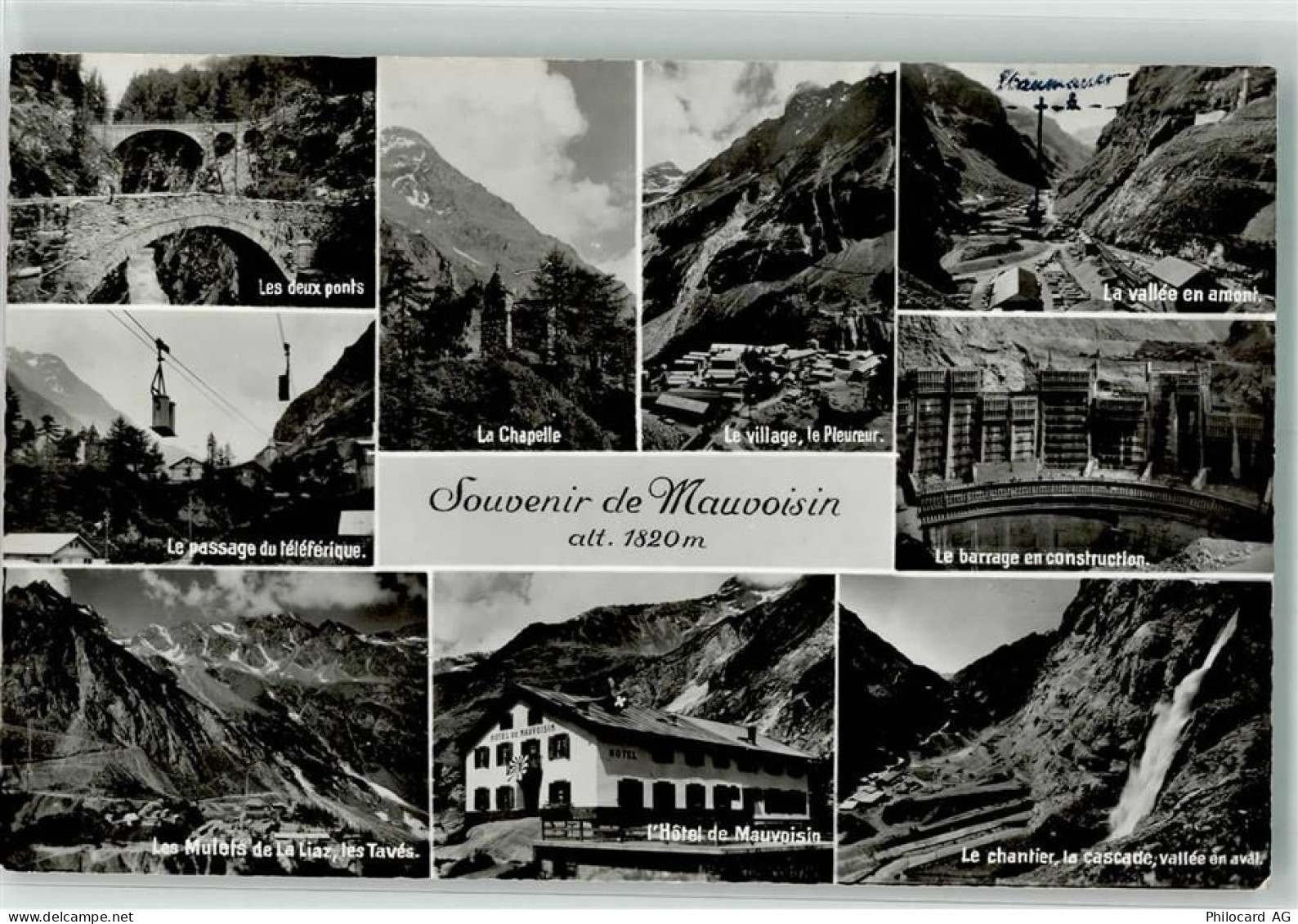 Lac de Mauvoisin - Staumauer Hotel Seilbahn 2 Brücken - 39693307