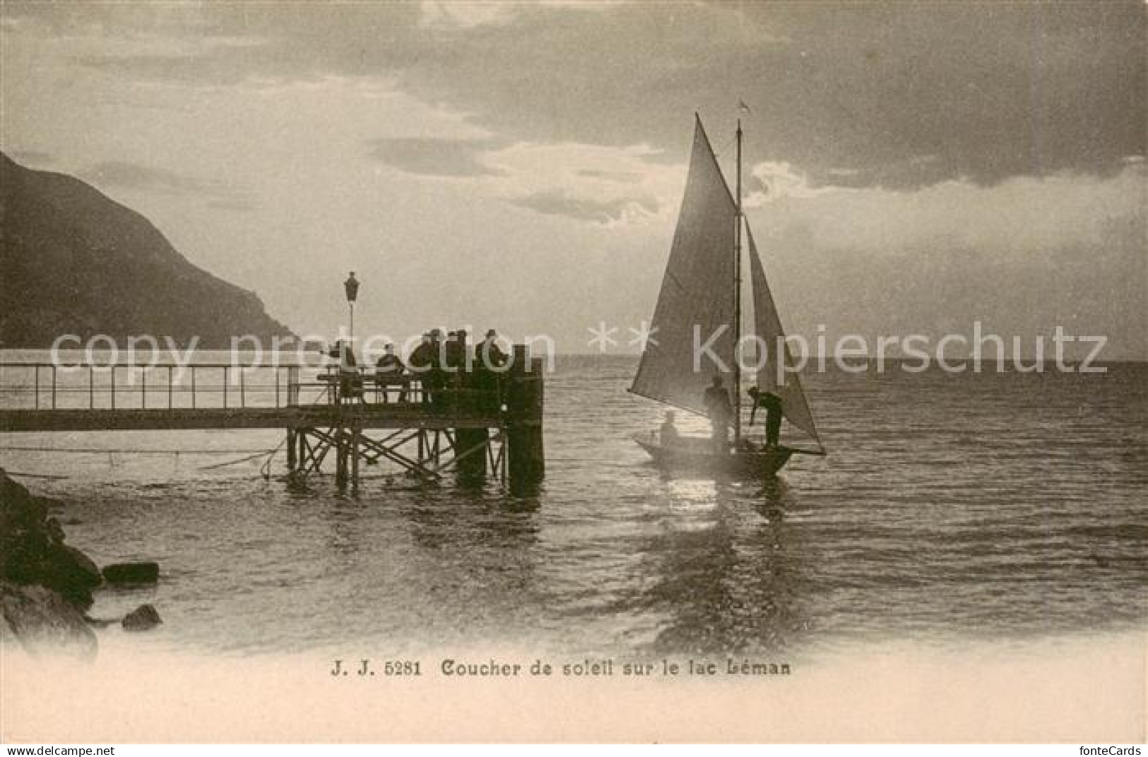 Lac Leman Genfersee GE Coucher de soleil sur le lac Leman