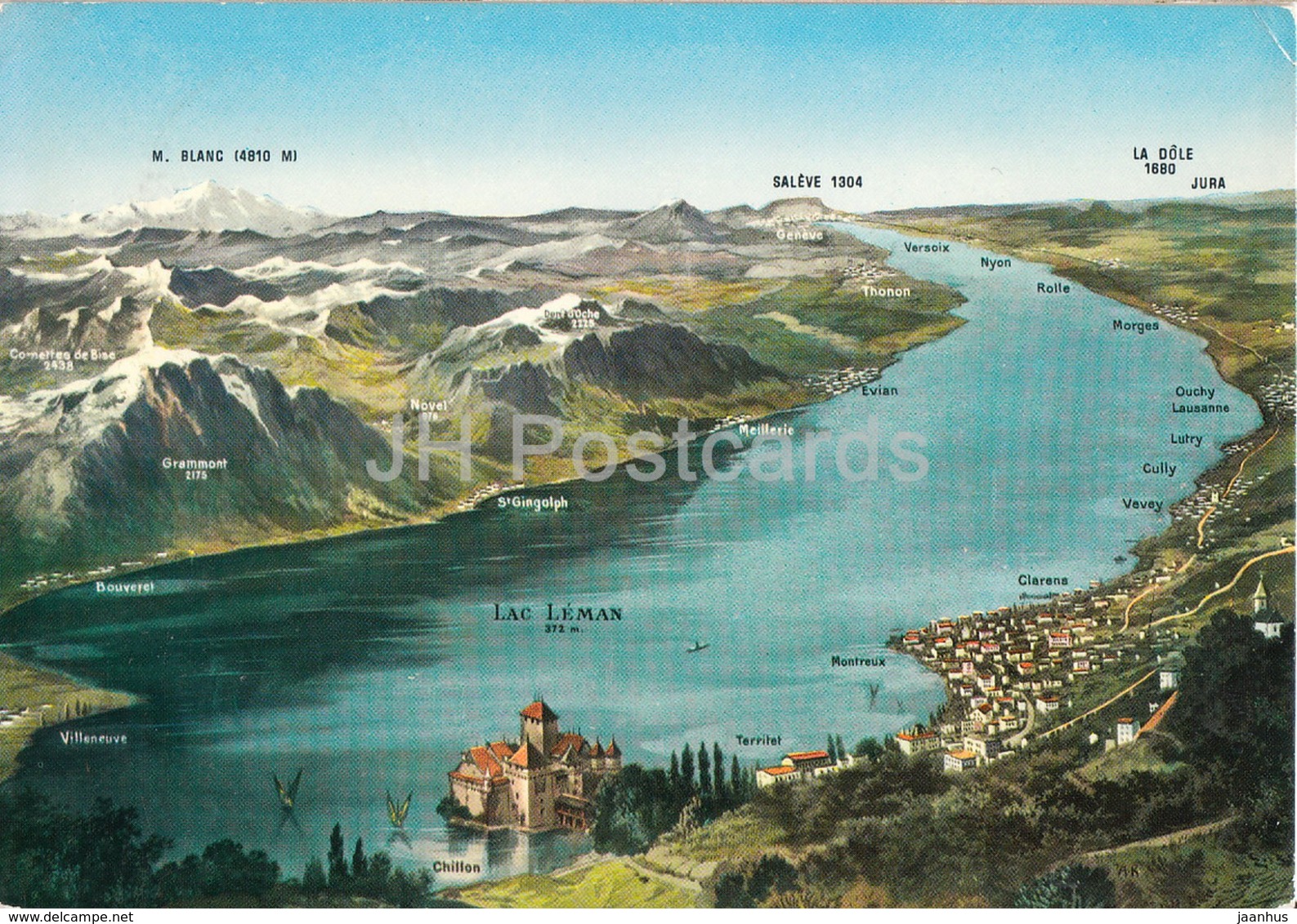 Lac Leman - Lago di Ginerva - 2423 - 1971 - Switzerland - used