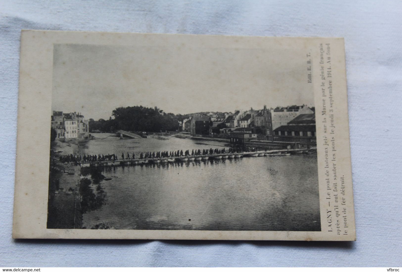 Lagny, le pont de bateaux jeté sur la Marne, Militaria, Seine et Marne 77