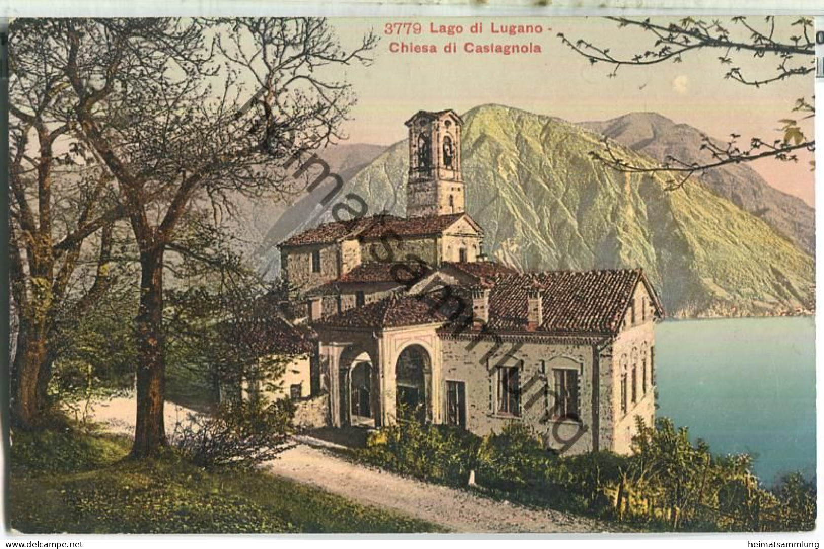 Lago di Lugano - Chiesa di Castagnola - Edition Photoglob Co. Zürich