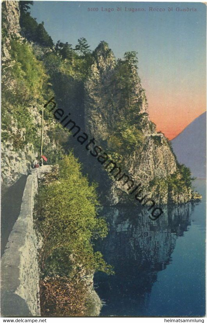 Lago di Lugano - Rocco di Gandria - Verlag Paul Bender Zürich