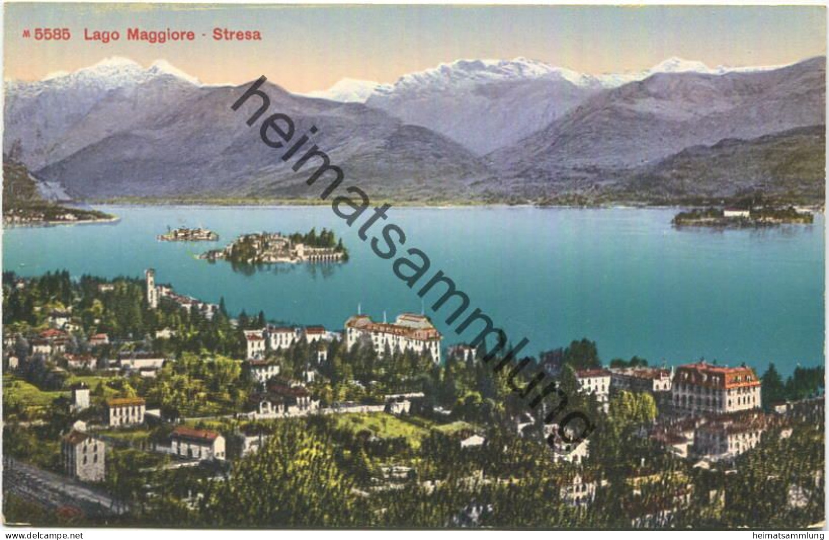 Lago Maggiore - Stresa - Verlag Photoglob Zürich - Rückseite beschrieben