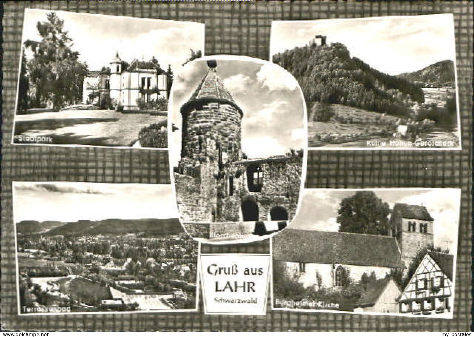 Lahr Schwarzwald Lahr Park Bad Kirche Ruine x 1964