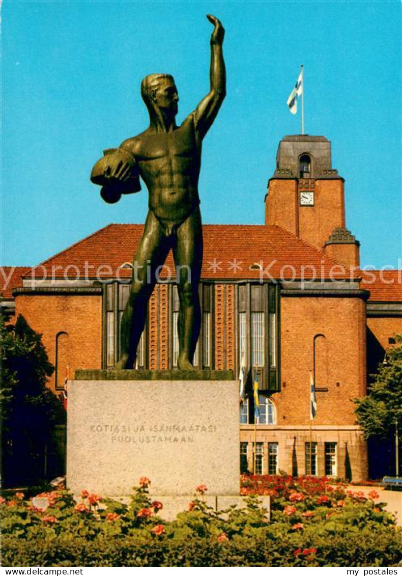 Lahti Vapauden Patsas ja Kaupungintalo Freiheitsstatue Rathaus