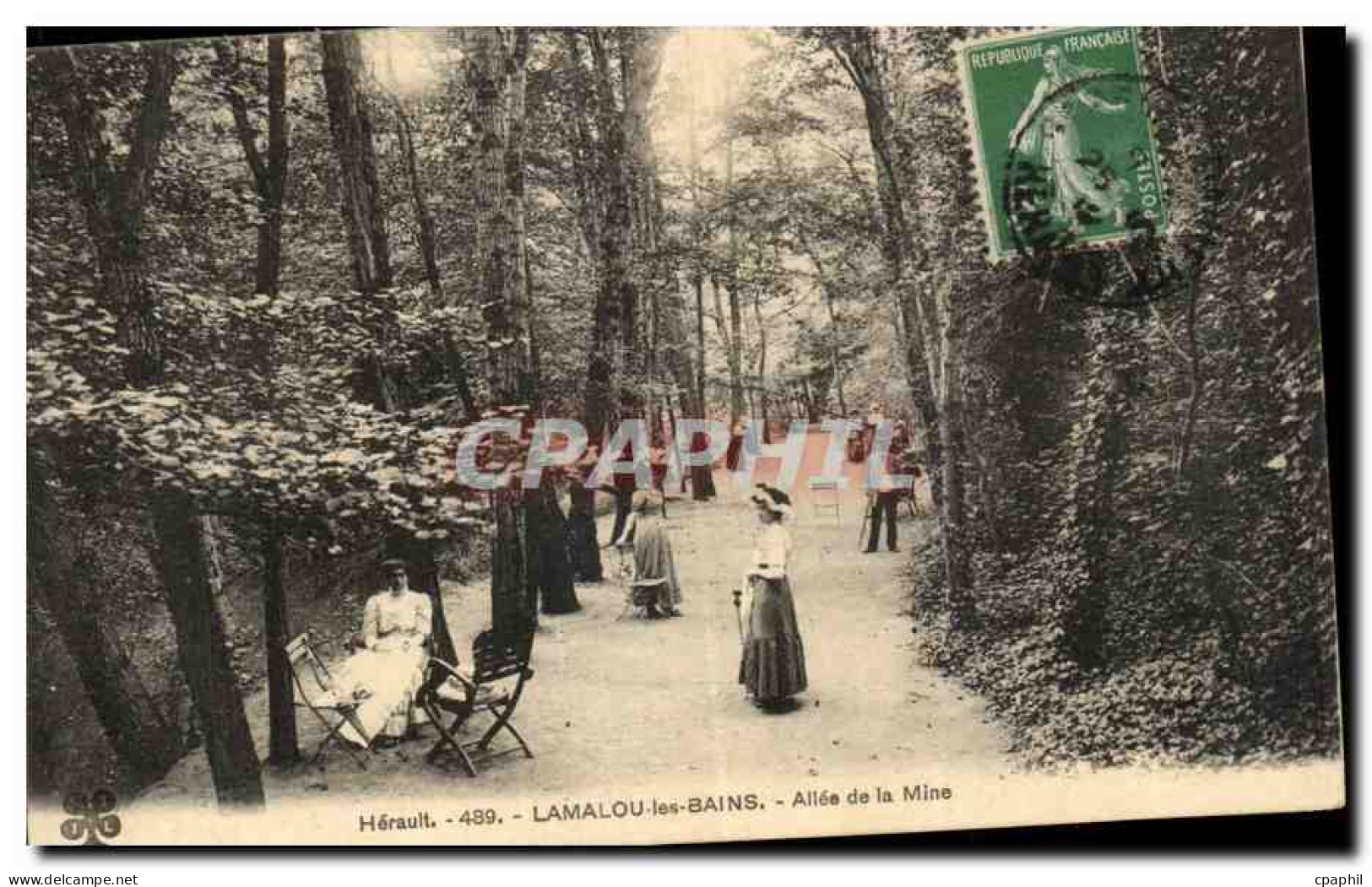 Lamalou les Bains - Allee de la Mine - CPA