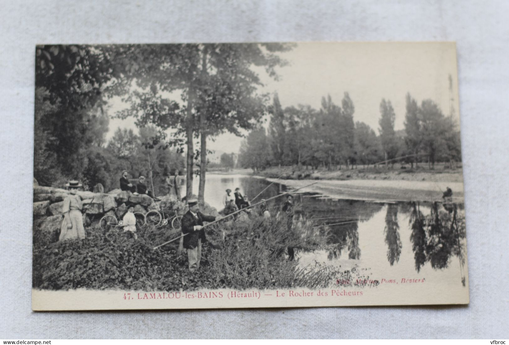 Lamalou les Bains, le rocher des pêcheurs, pêche, Hérault 34