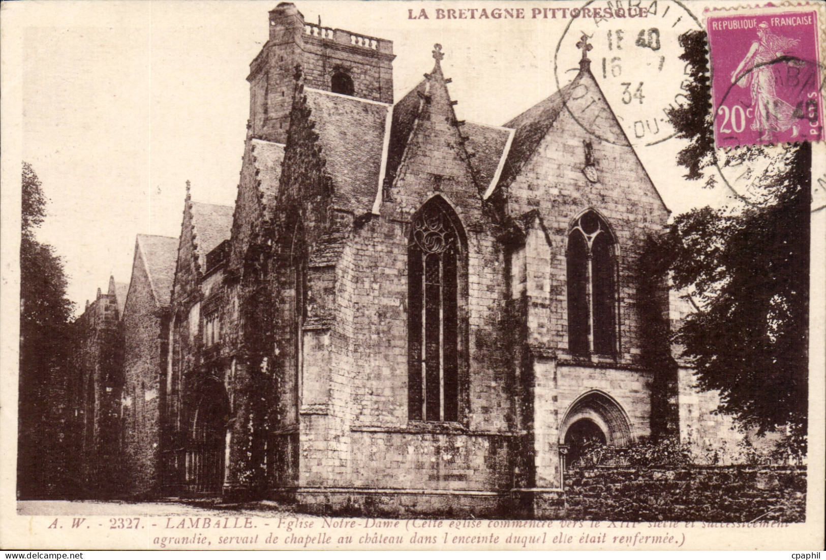 Lamballe CPA Eglise Notre DAme