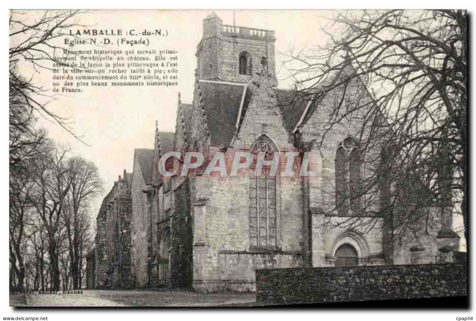 Lamballe - Eglise Notre Dame - CPA