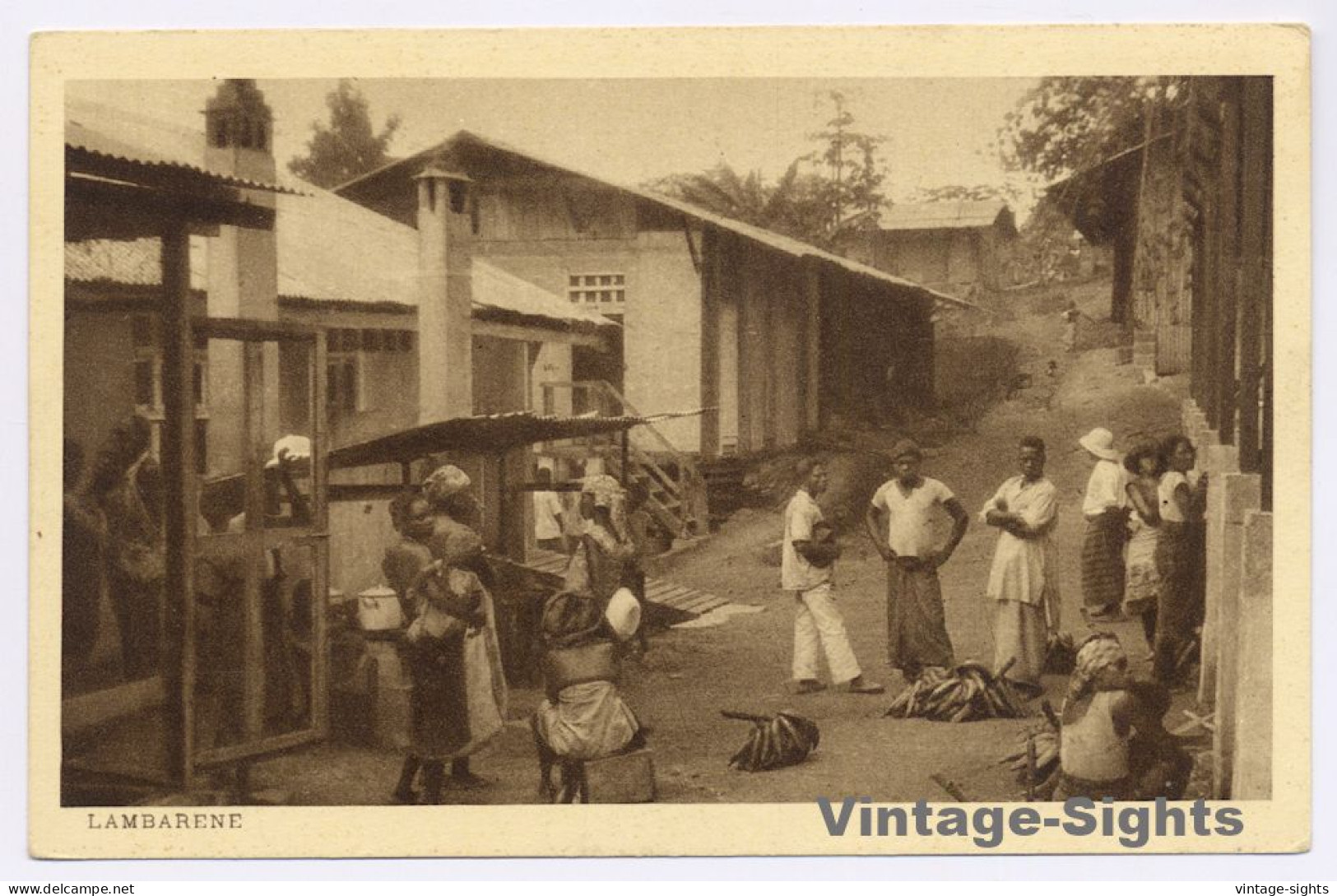 Lambarene: Albert Schweitzer Spital: Conusltation - Patients (Vintage PC 1910s/1920s)
