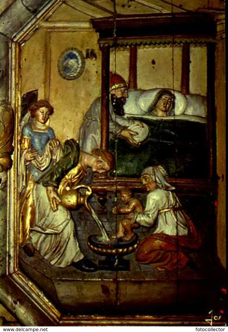 Lampaul Guimiliau (29) : la nativité de la Vierge