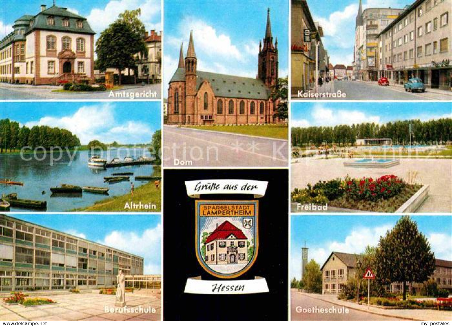 Lampertheim Bergstrasse Amtsgericht Dom Kaiserstrasse Freibad Altrhein Berufssch