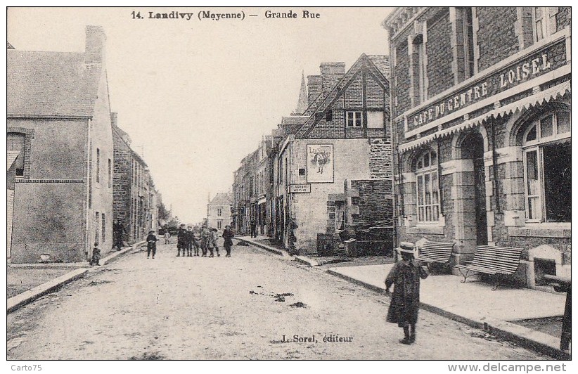 Landivy 53 - Café du Centre Loisel Grande Rue