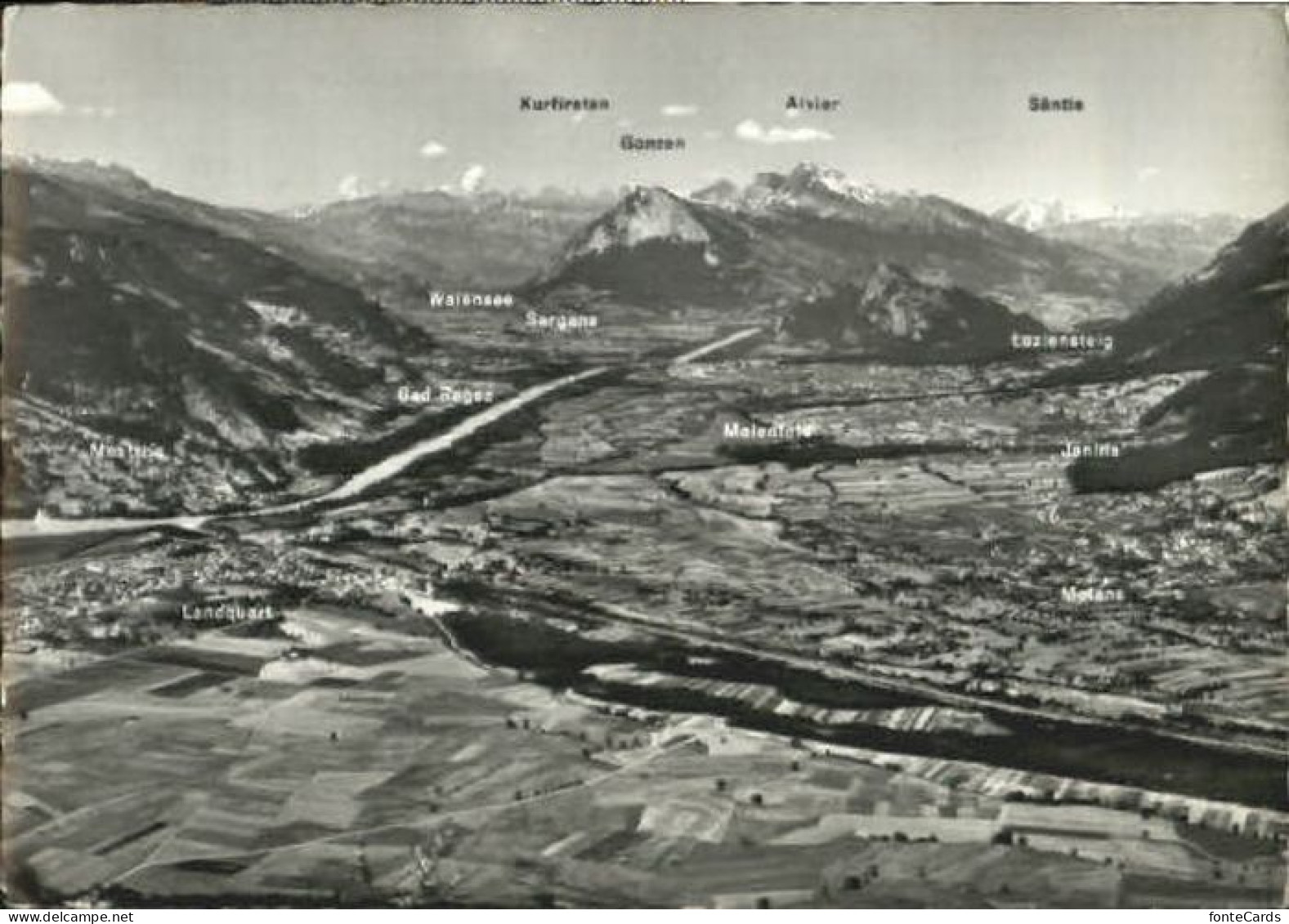 Landquart Fliegeraufnahme x 1965