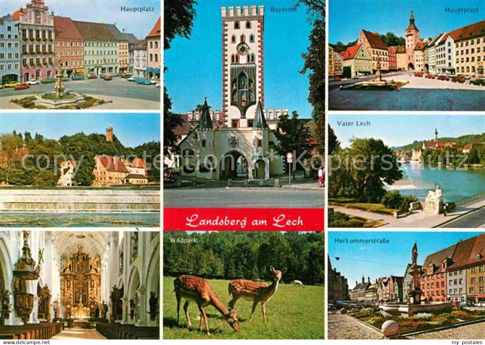 Landsberg Lech Vater Lech Hauptplatz Bayerrot Wildpark