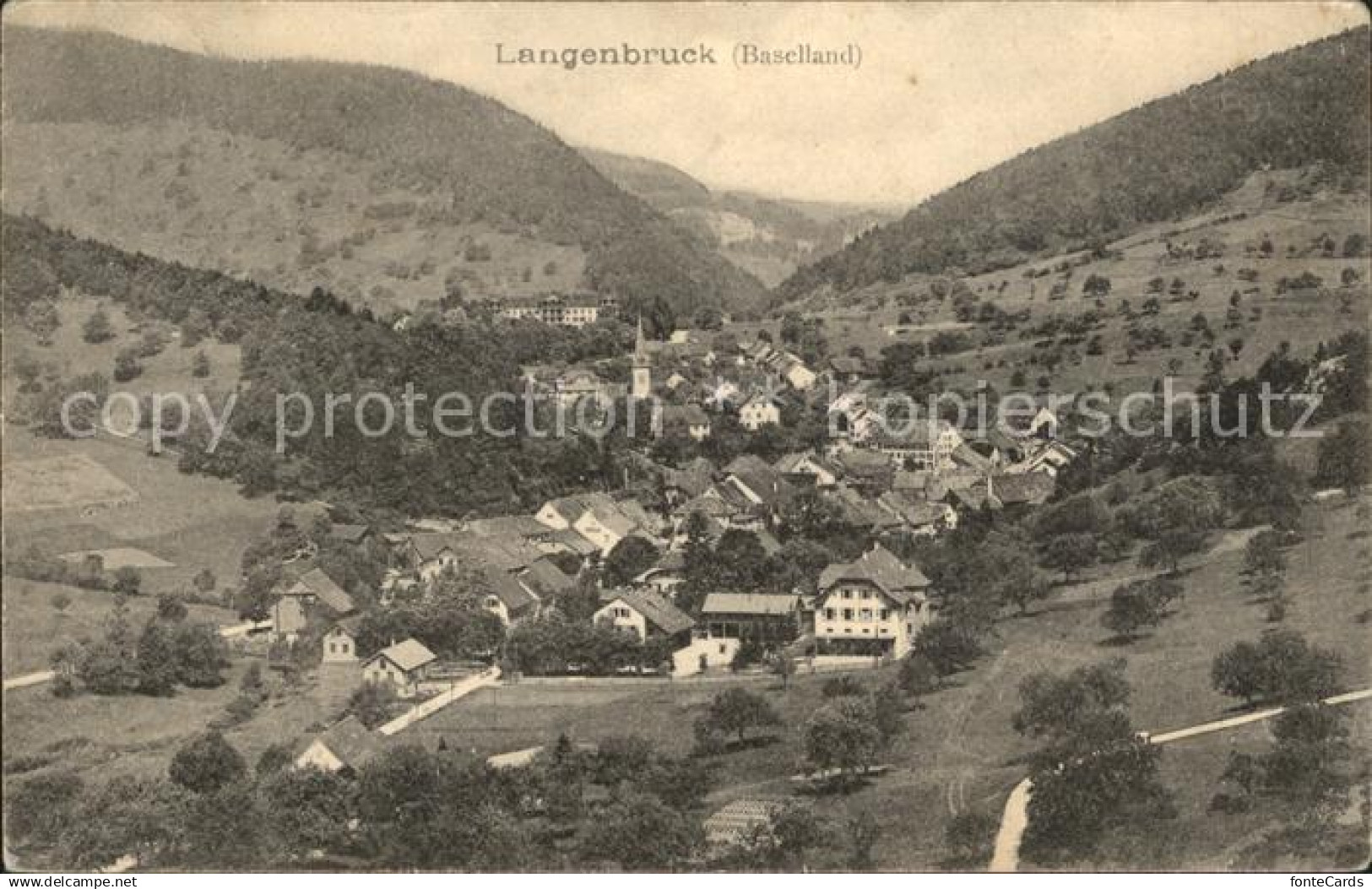 Langenbruck Basel Land Blick ueber Langenbruck
