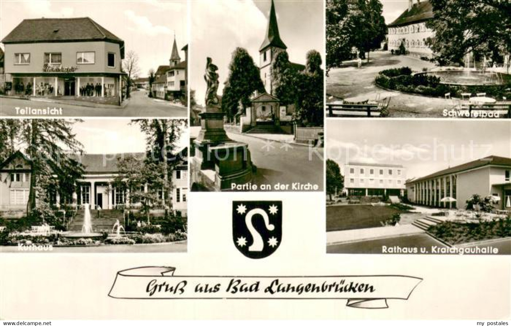 Langenbruecken Bad Schoenborn Teilansicht Partie an der Kirche Schwefelbad Kurha