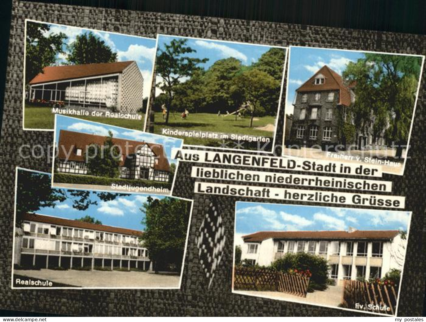 Langenfeld Rheinland Musikhalle der Realschule Kinderspielplatz Stadtgarten
