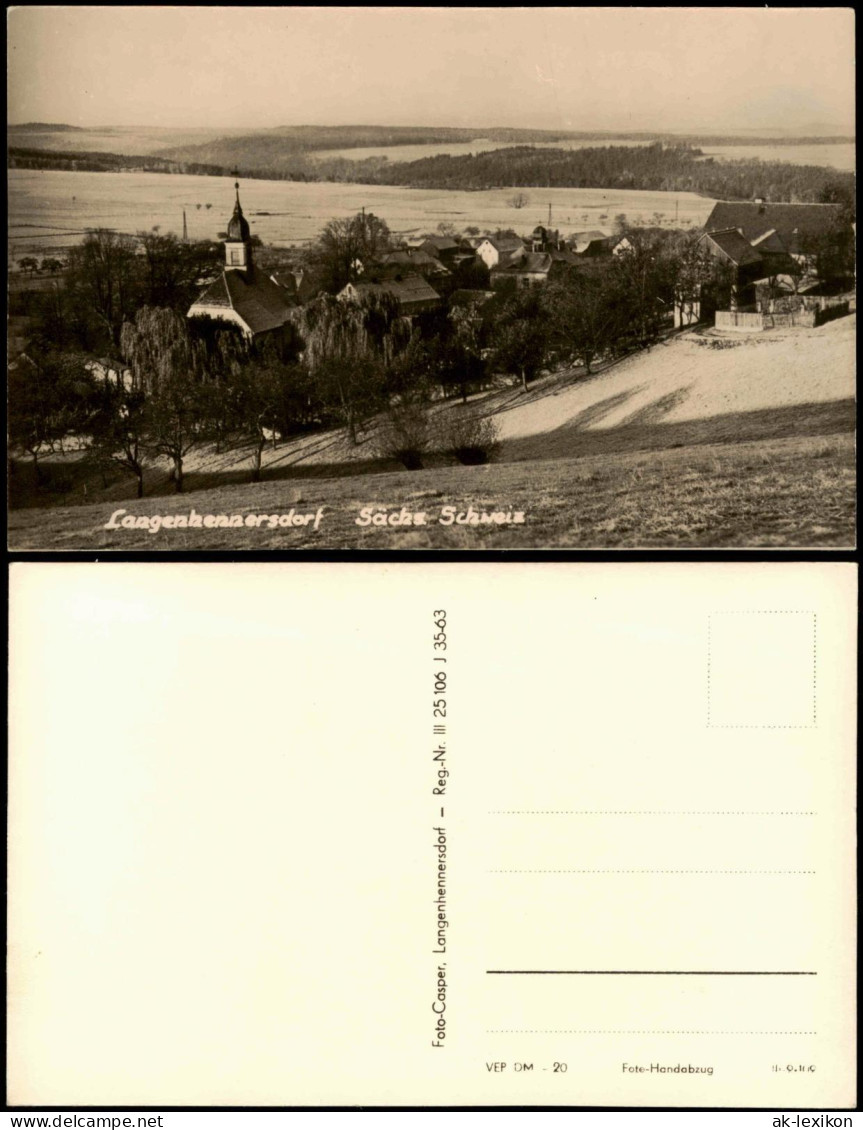 Langenhennersdorf-Bad Gottleuba-Berggießhübel Partie an der Stadt Fotokarte 1961