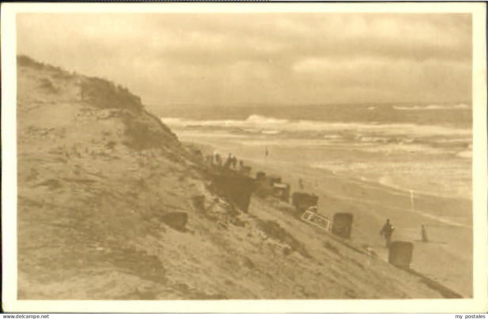 Langeoog Nordseebad Langeoog Flut ungelaufen ca. 1955