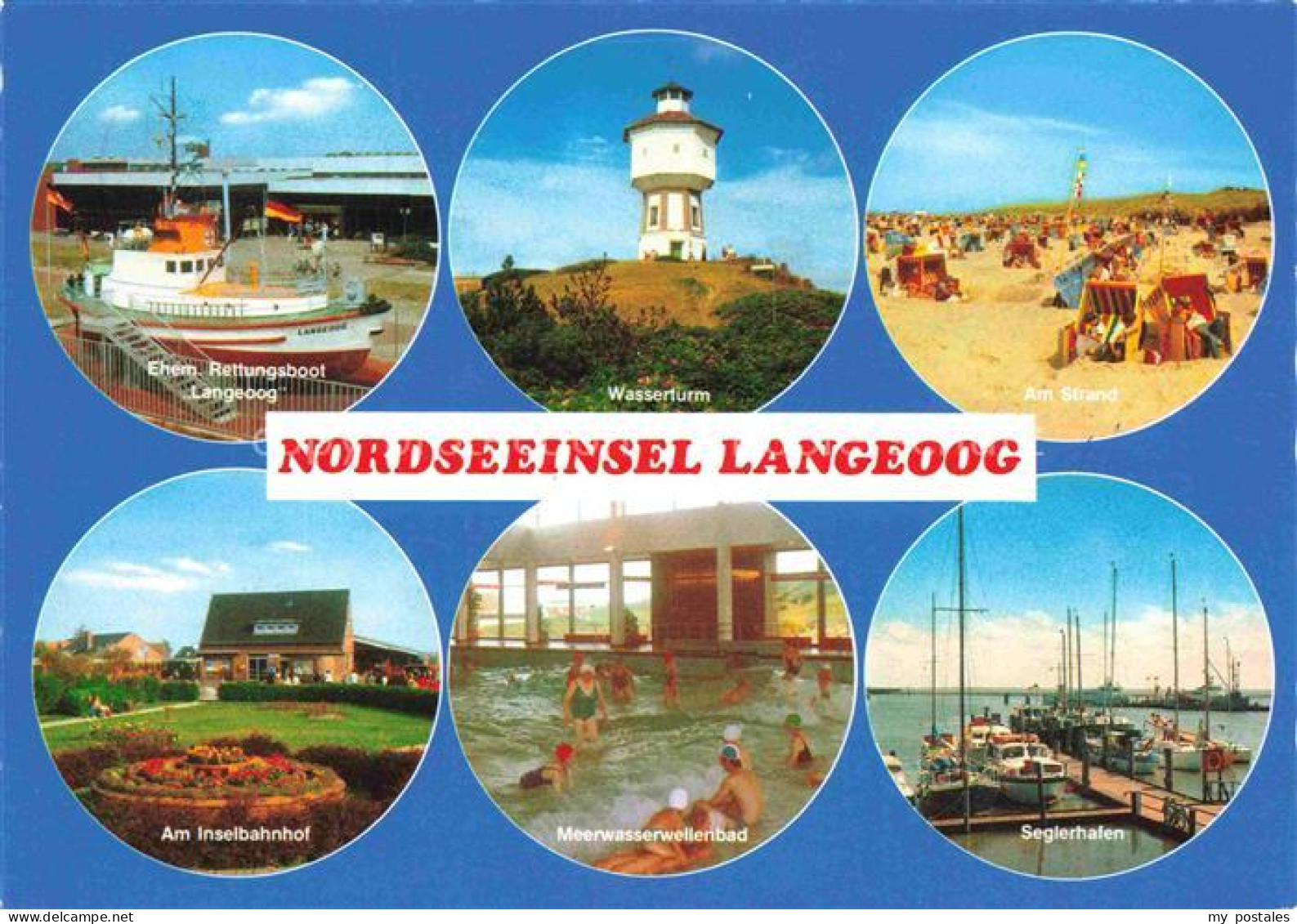 LANGEOOG Nordseebad Langeoog Nordseeinsel Rettungsboot Wasserturm Strand Strandk