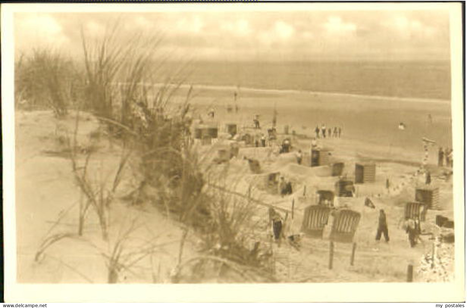 Langeoog Nordseebad Langeoog Strand ungelaufen ca. 1955