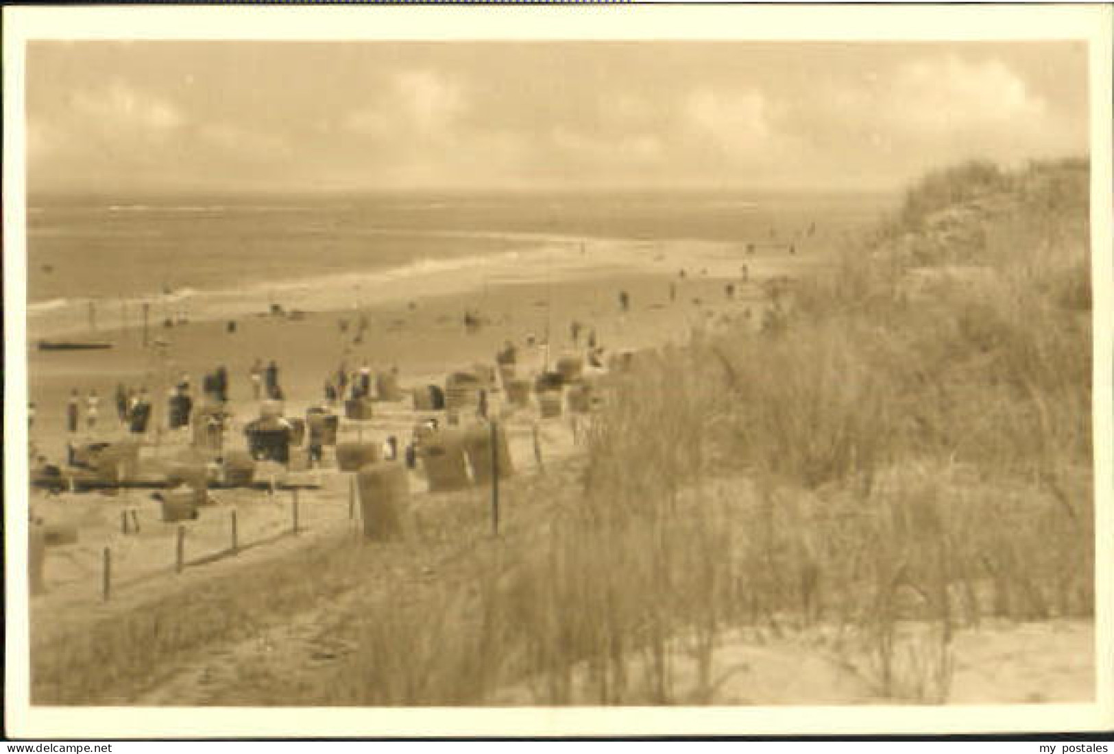 Langeoog Nordseebad Langeoog Strand ungelaufen ca. 1955