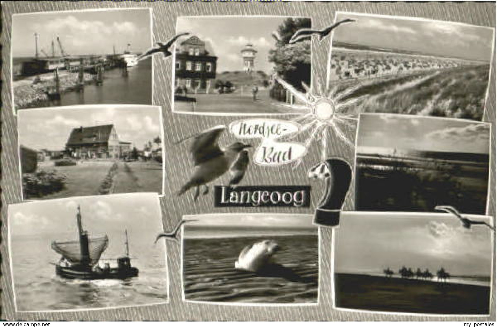 Langeoog Nordseebad Langeoog  ungelaufen ca. 1955