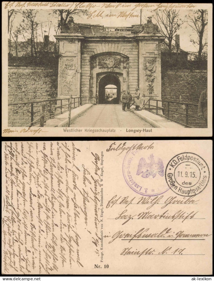Langich Longwy Longwy-Haut Westlicher Kriegsschauplatz 1915   1. WK Feldpost