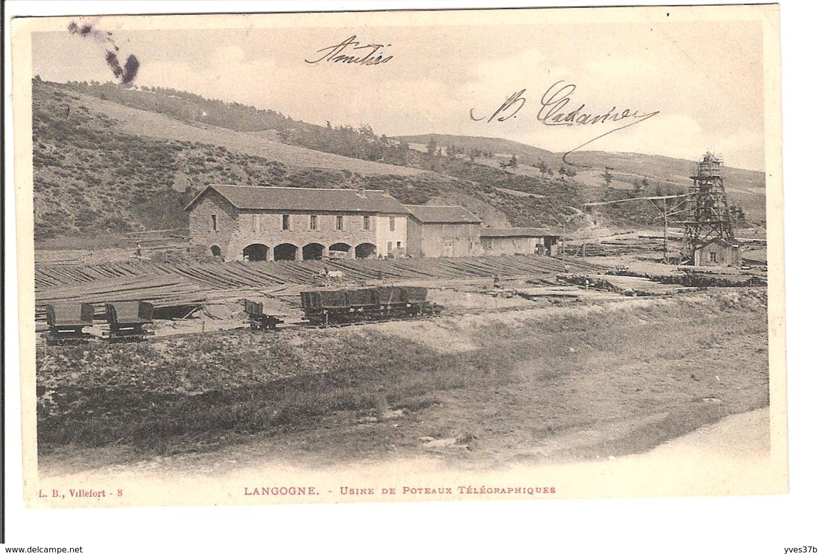 LANGOGNE - Usine de poteaux télégraphiques