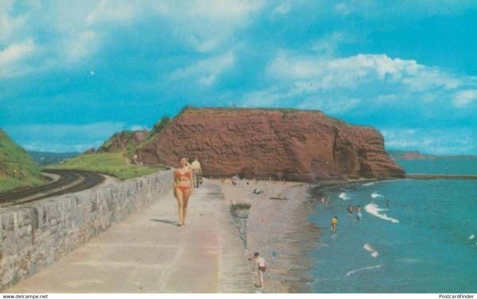 Langstone Rock Dawlish Devon 1970s Postcard