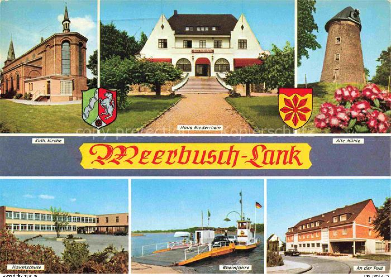 Lank-Latum Meerbusch Rhein Kirche Haus Niederrhein Alte Muehle Schule Rheinfaehr