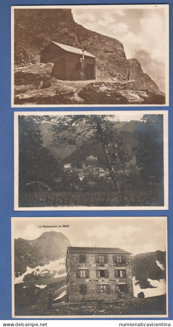 LANZO Valli Rifugi fraz. Versino 3 cartoline anni '20