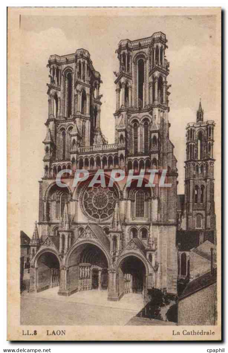 Laon - La Cathedrale - CPA