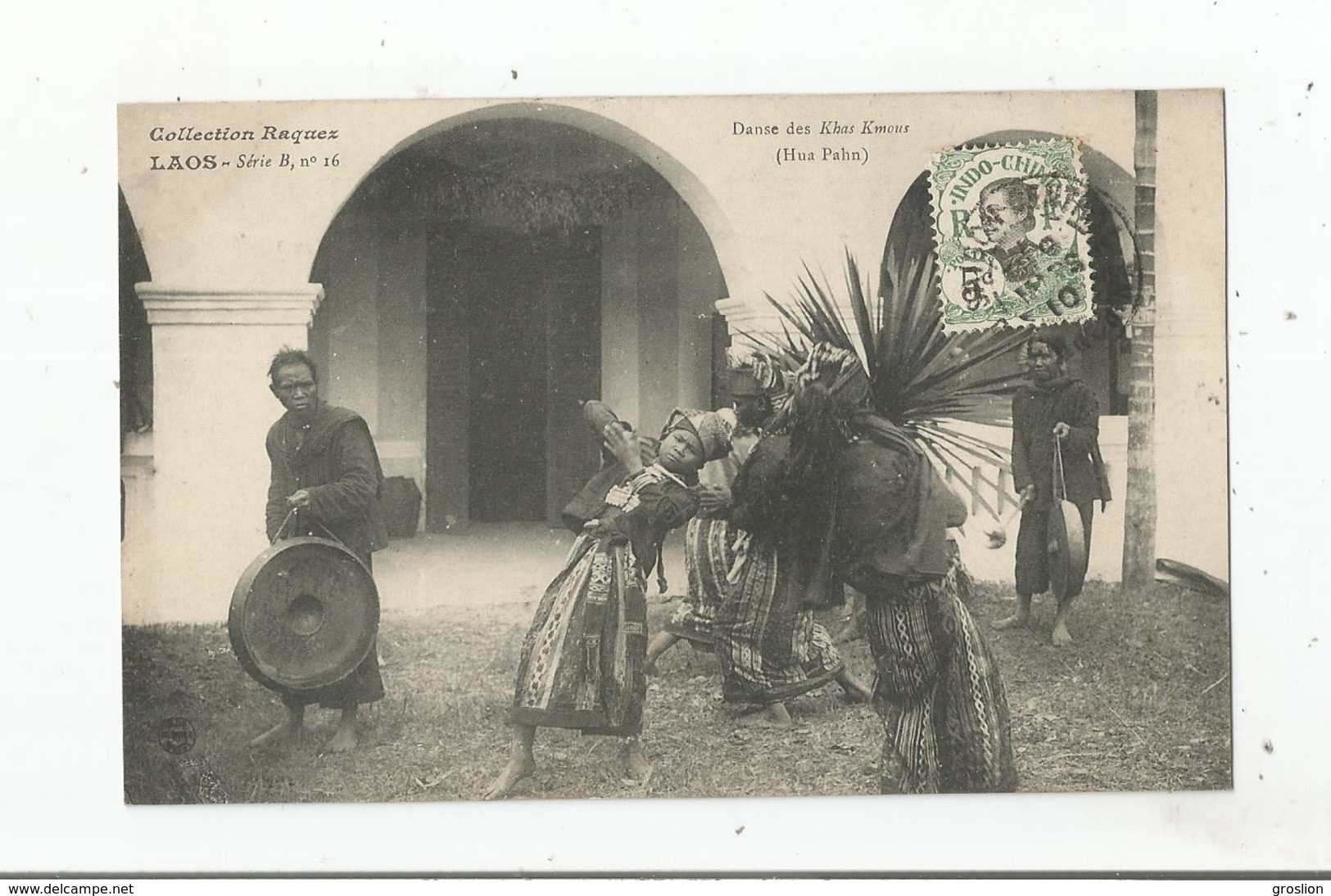 LAOS 16 DANSE DES KMOUS (HUA PAHN) 1910 (BELLE ANIMATION)