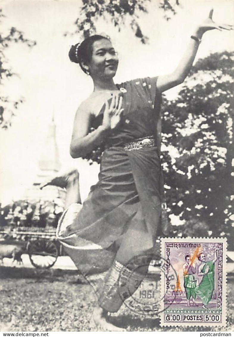 Laos - Danseuse laotienne - CARTE MAXIMUM - Ed. inconnu