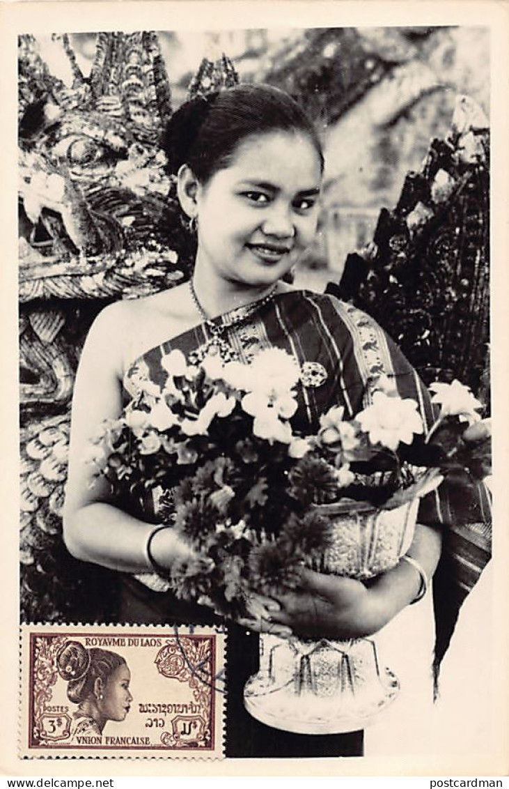 Laos - Femme laotienne - CARTE MAXIMUM - Ed. inconnu