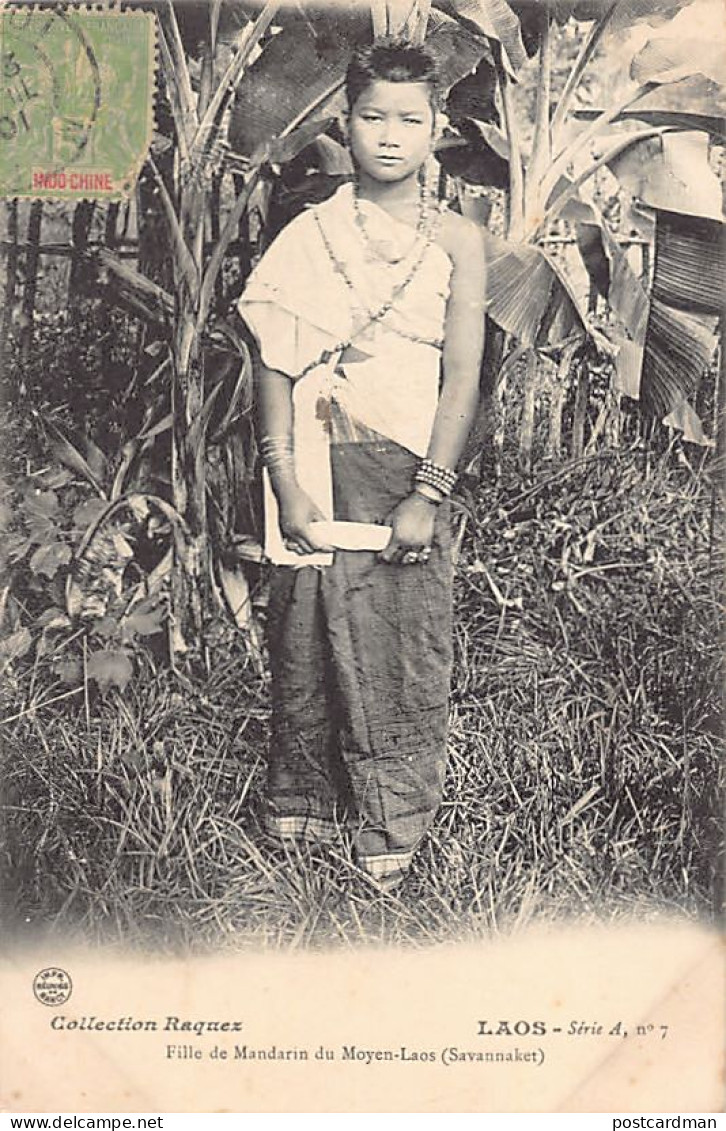 Laos - Fille de Mandarin du Moyen-Laos (Savannaket) - Ed. Collection Raquez - Série A - N. 7