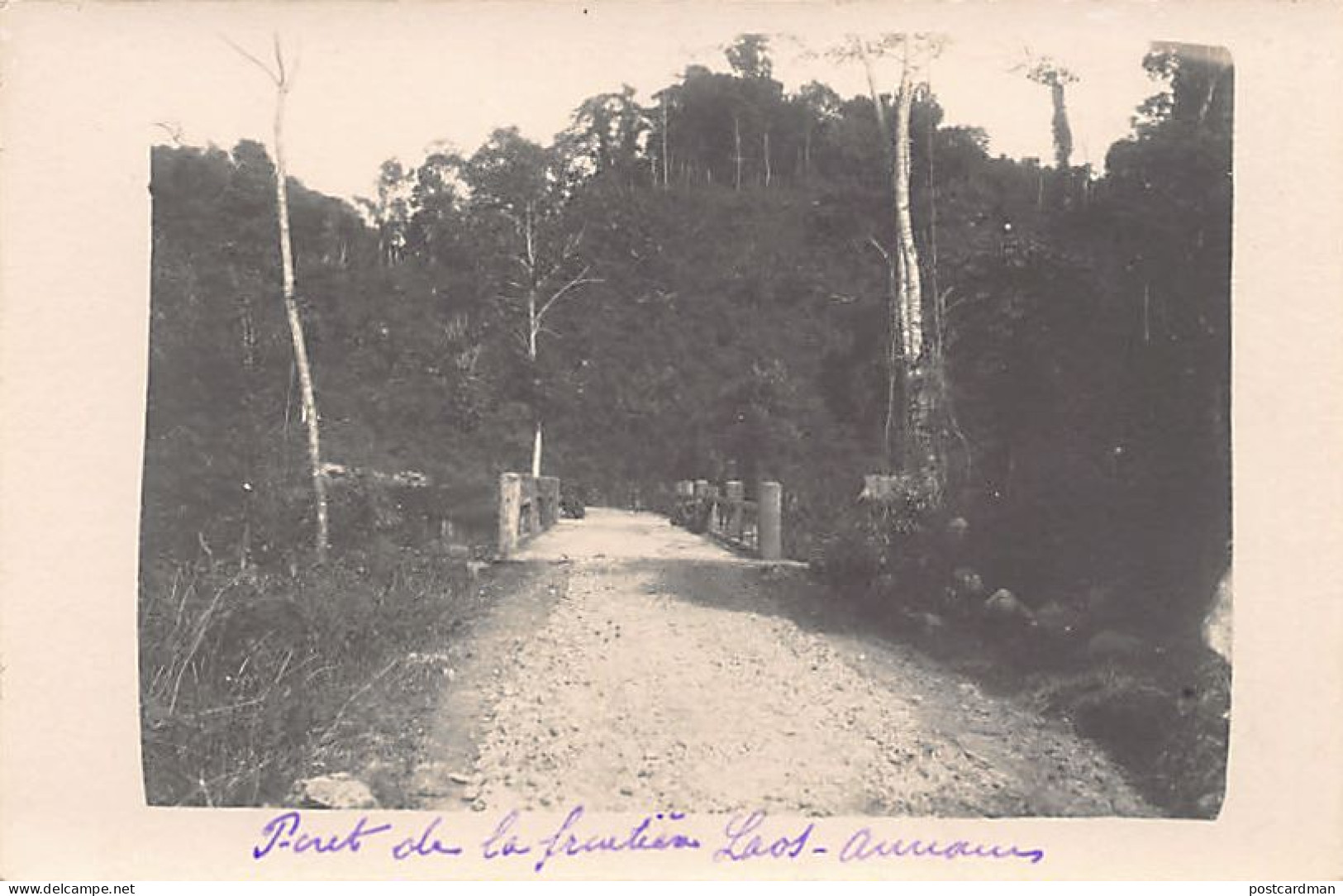 Laos - MUONG SEN - Le pont-frontière entre le Laos et l'Annam (Viet-Nam) - CARTE PHOTO - Ed. inconnu