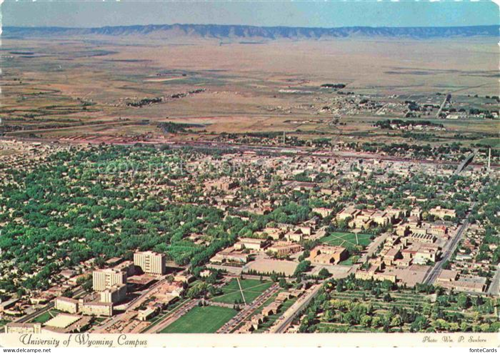 Laramie Wyoming USA University of Wyoming Campus Fliegeraufnahme