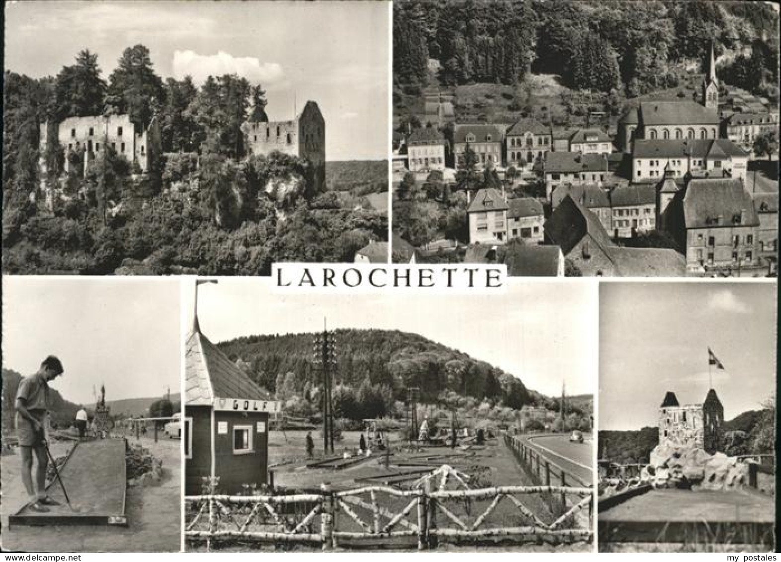 Larochette Luxembourg Kirche Ruine Minigolf