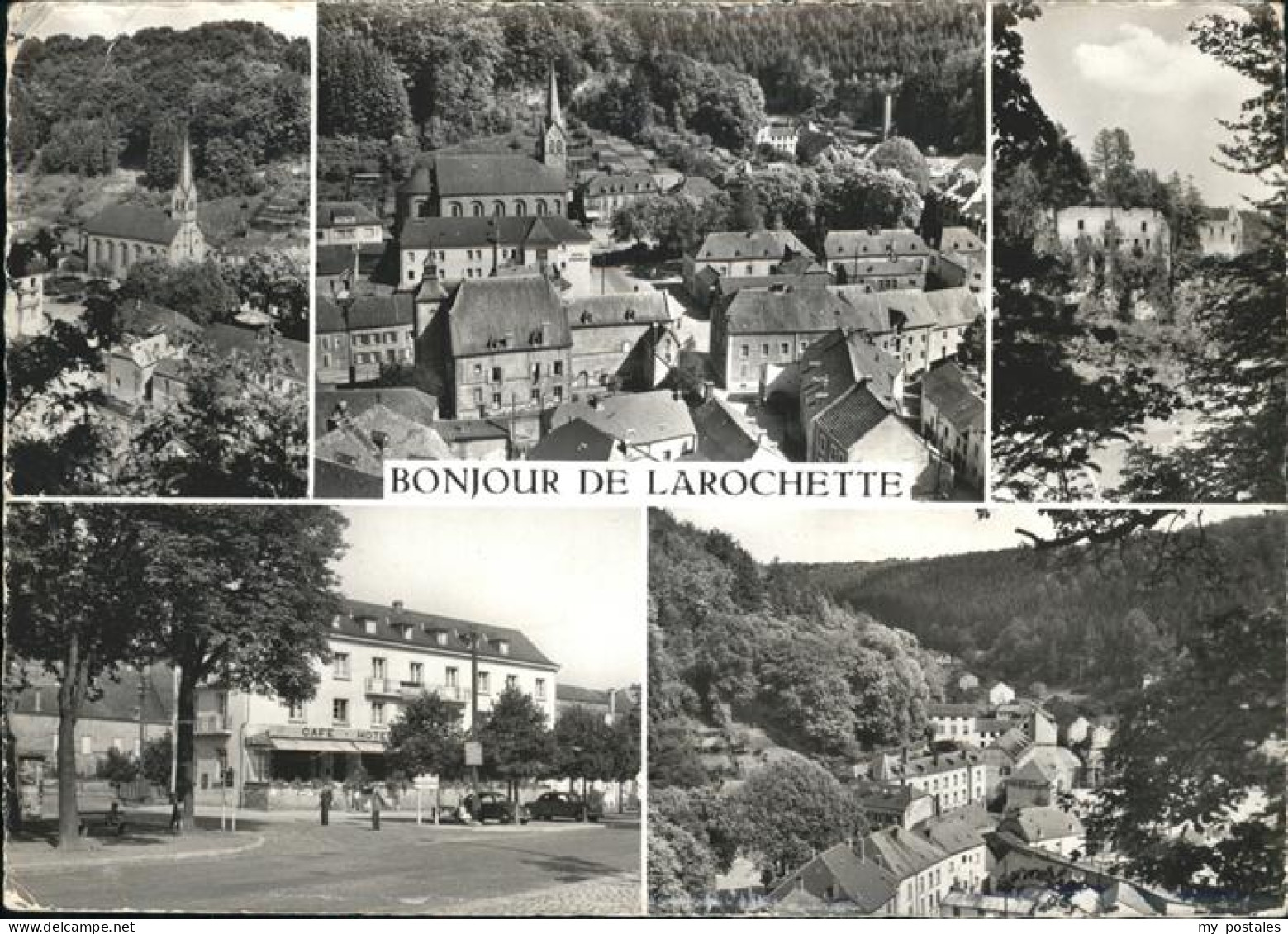 Larochette Luxembourg Panorama mit Teilansichten