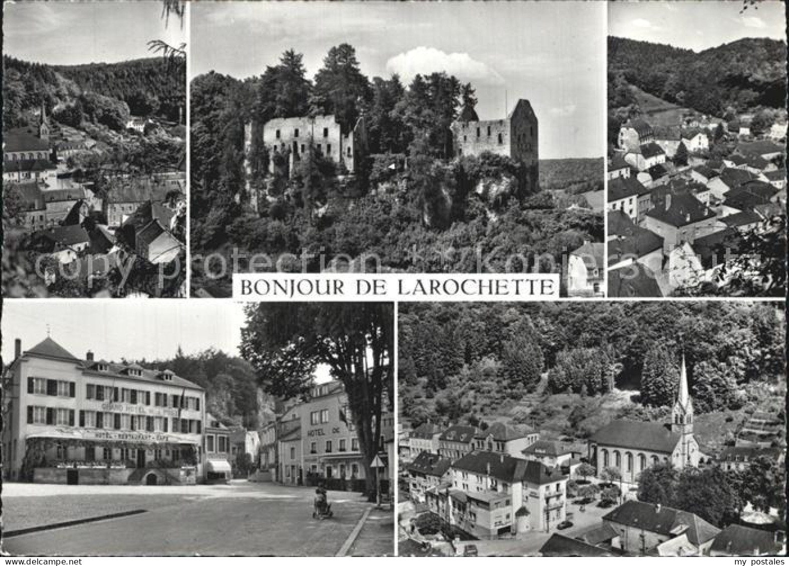 Larochette Luxembourg Teilansicht Burg Kirche