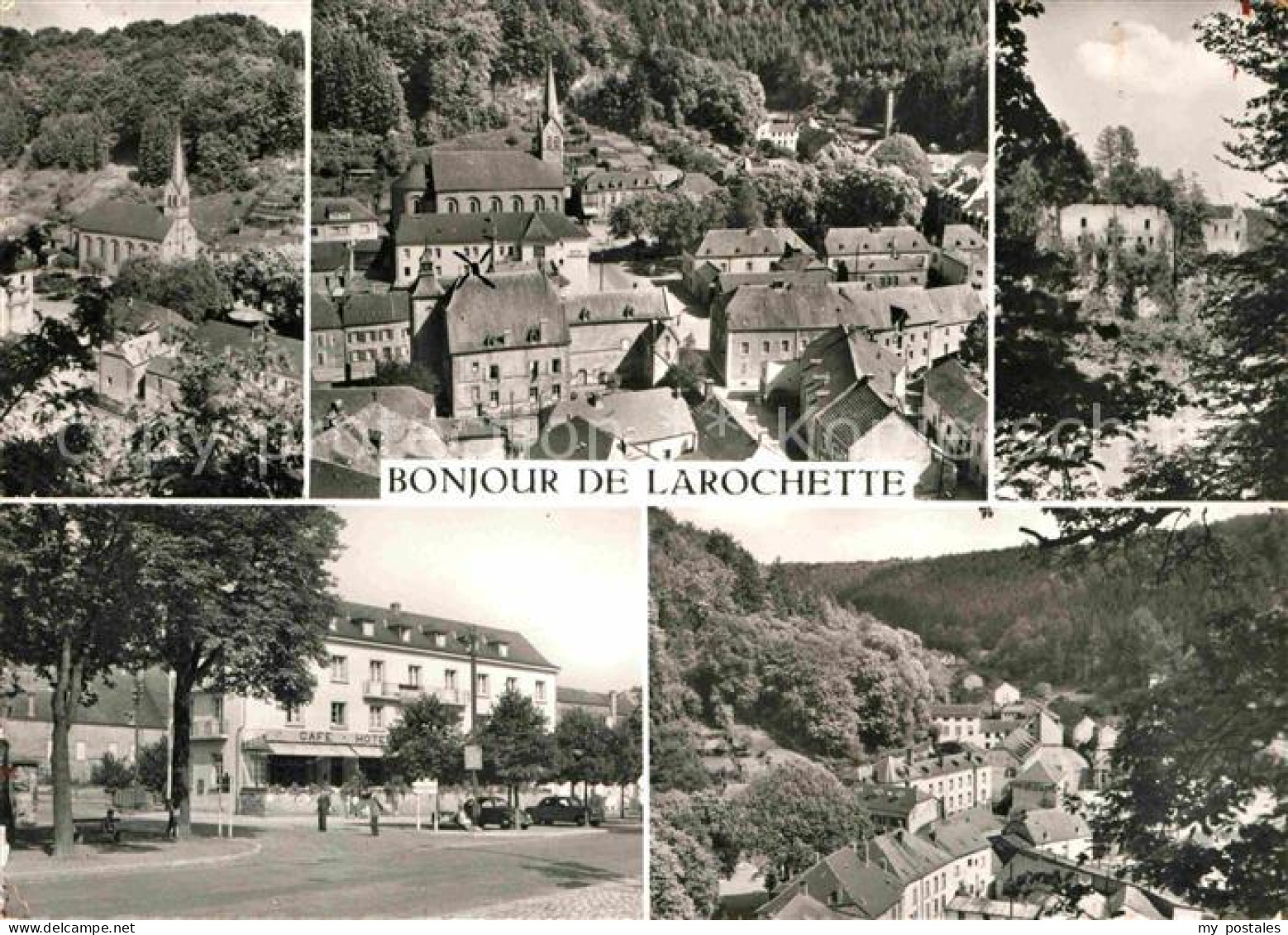 Larochette Luxembourg Teilansichten mit Kirche