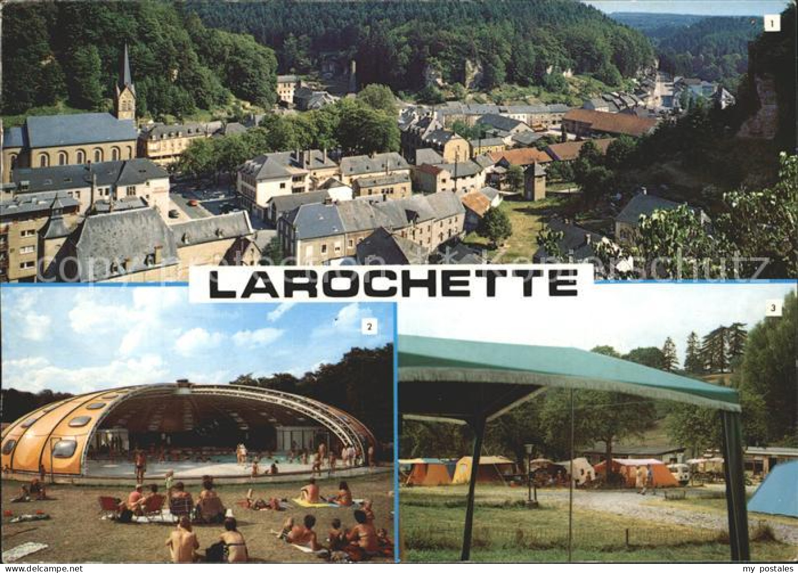 Larochette Luxembourg Vue generale Piscine Camping