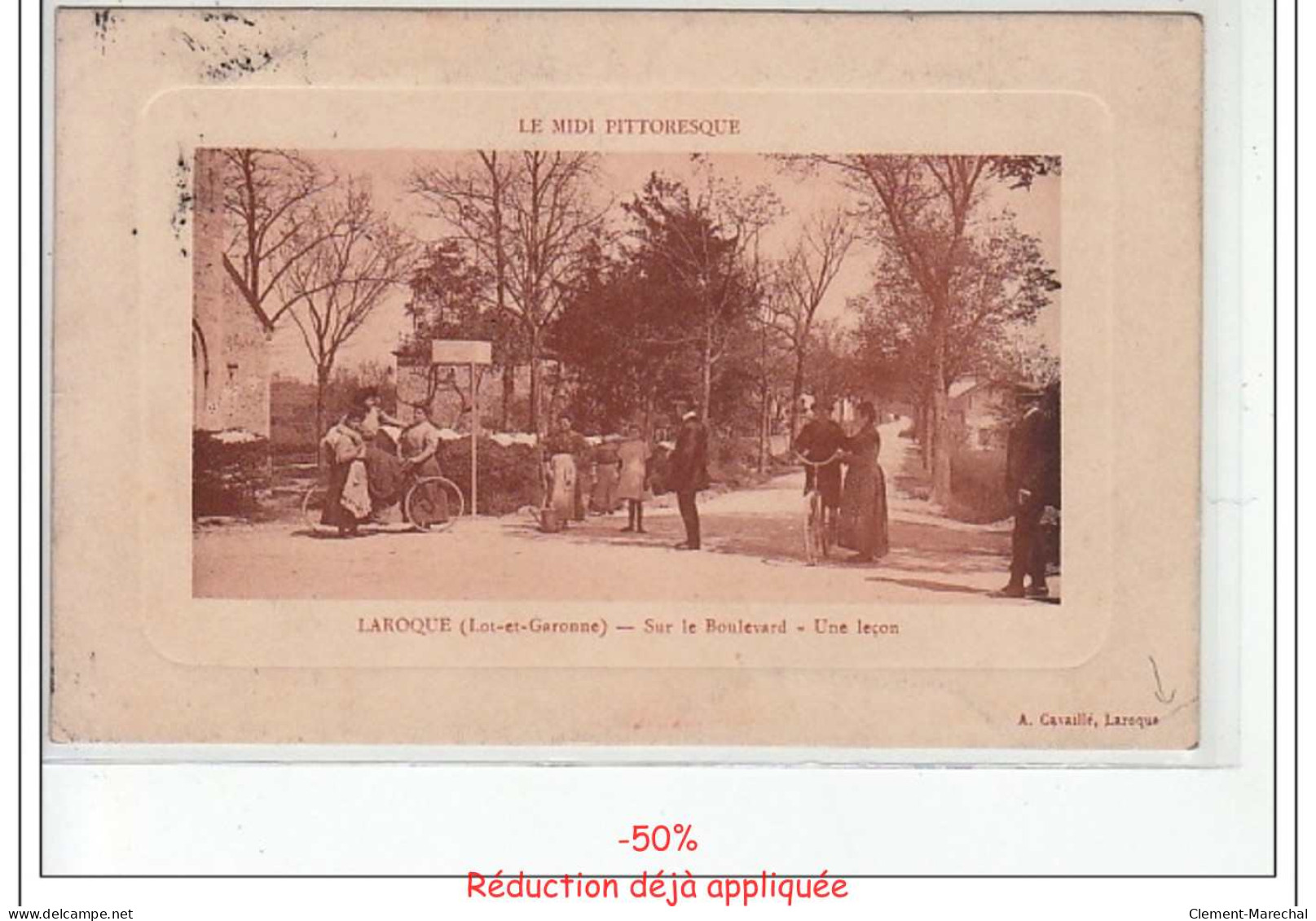 LAROQUE - Sur le boulevard - Une leçon - état