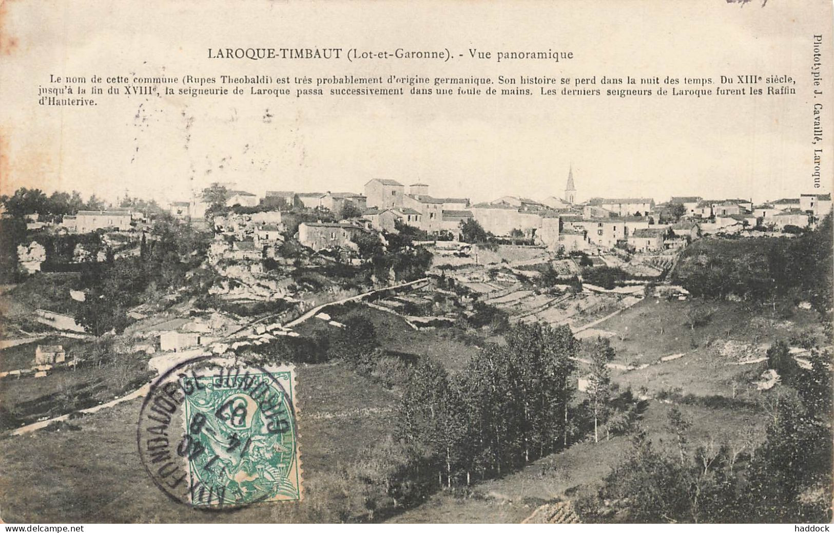 LAROQUE - TIMBAUT - VUE PANORAMIQUE