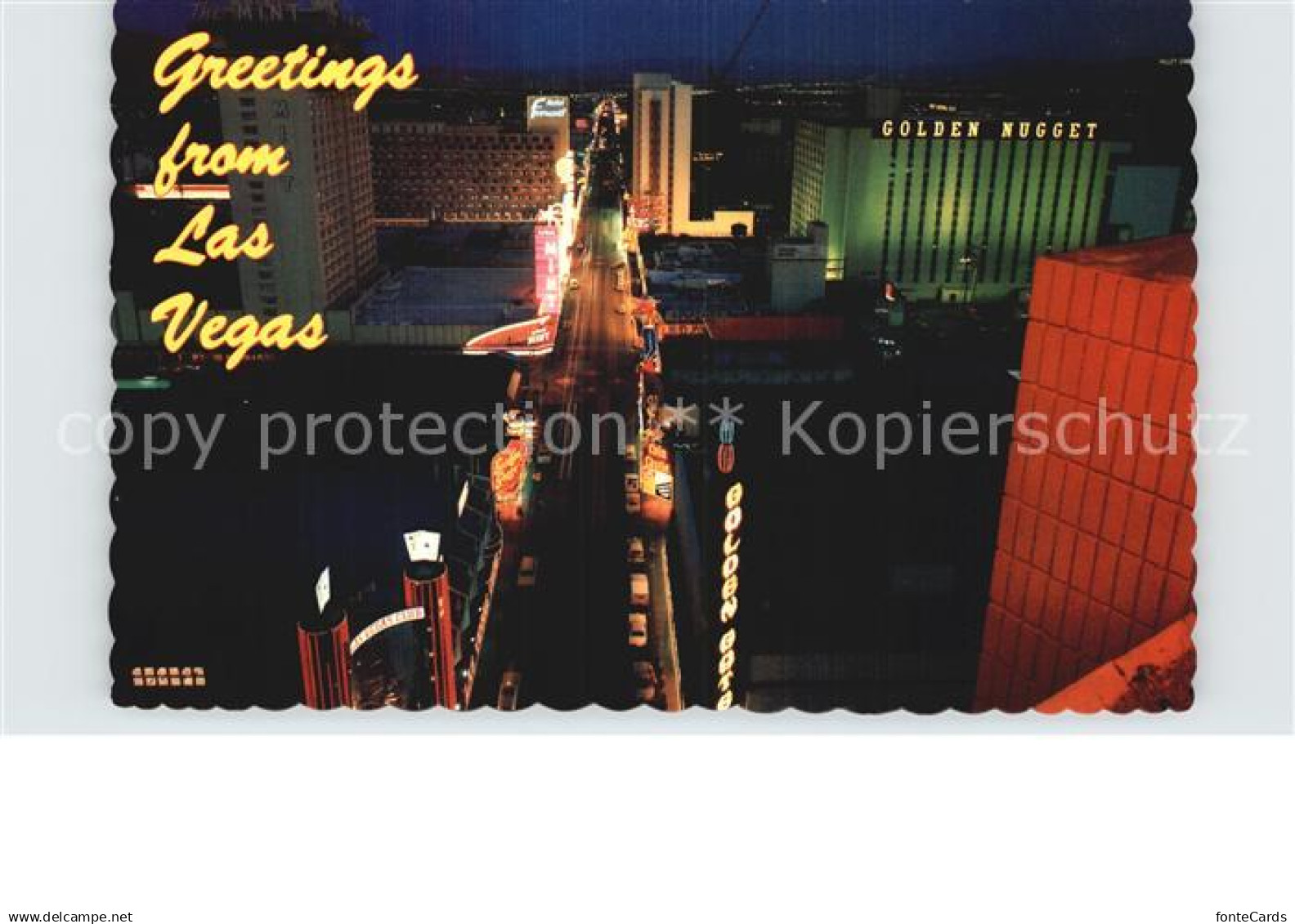 Las Vegas Nevada Night lights of Fremont Street